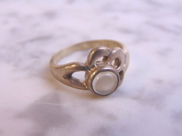 Womens Vintage Estate Sterling Silver Modernist Ring