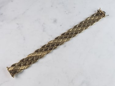 Womens Elegant Vintage Estate 14K Yellow Gold Bracelet