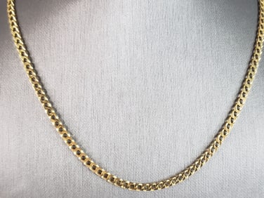 Vintage Estate 14K Yellow Gold Chain Necklace
