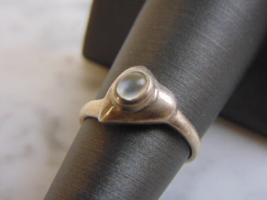 Womens Vintage Estate Sterling Silver Modernist Ring