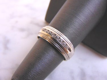 Women's Vintage Estate 14K White Gold Diamond Ring