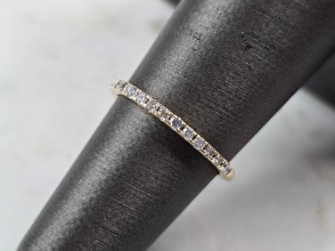 Womens Vintage Estate 14K Yellow Gold Diamond Ring