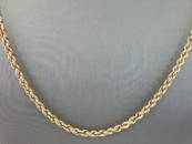Heavy Vintage Estate 14K Gold Rope Necklace