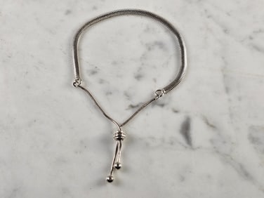 Womens Vintage Estate Sterling Silver Tassel Bracelet