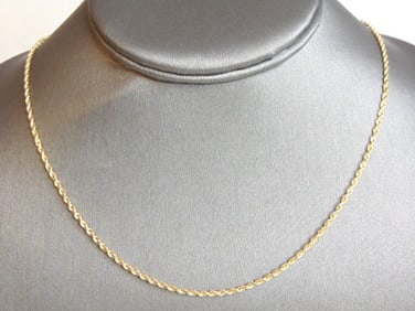 Womens Vintage Estate 14K Yellow Gold Chain Necklace