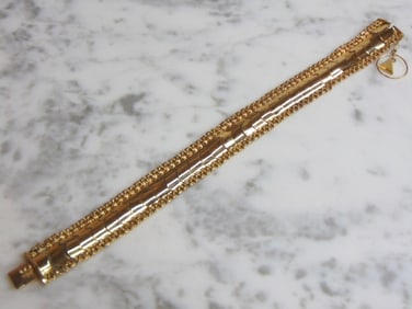 Womens Vintage Estate 18K Yellow Gold Chain Bracelet