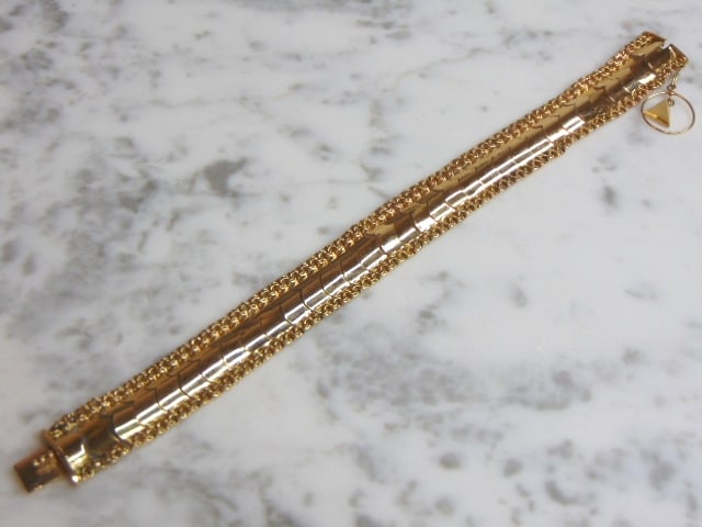 Womens Vintage Estate 18K Yellow Gold Chain Bracelet (1 of 4)