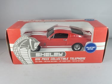 Vintage Collectible Shelby One Piece Collectible Red Landline Telephone