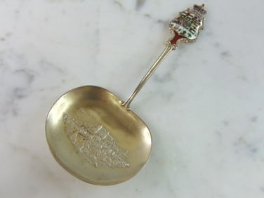 Vintage Sterling Silver Quebec Souvenir Bon Bon Spoon