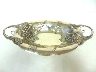 VINTAGE ANTIQUE STERLING SILVER SERVING DISH BOWL 850g