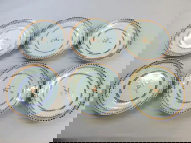 Lot of Antique Decorative French Porcelain Plates