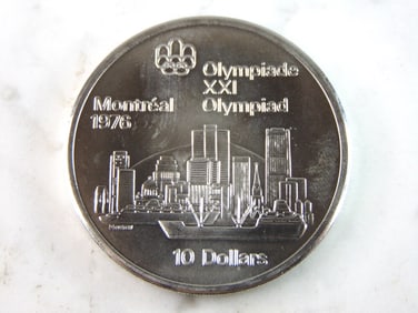 1973 $10 Canadian '76 Montreal Summer Olympics Silver Coin