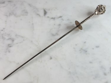 Vintage Estate Collectible Coin Silver Skewer