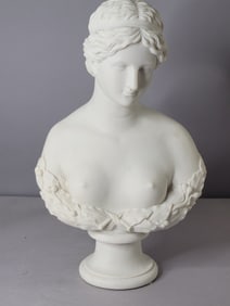 VICTORIAN STYLE BUST OF NUDE GREEK WOMAN