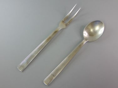 Antique French Christofle Silver Plate Serving Pieces