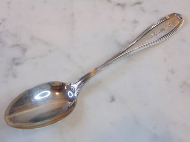 Vintage Antique Sterling Silver Monogram Spoon by Alvin