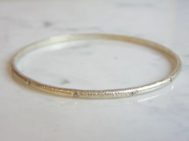 Womens Vintage Estate Sterling Silver Cz Bracelet