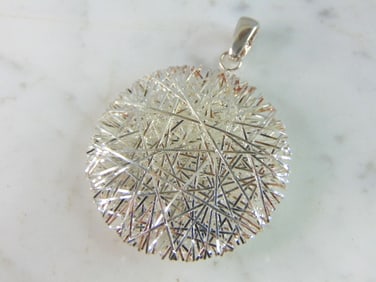 Womens Vintage Estate Sterling Silver Modernist Pendant