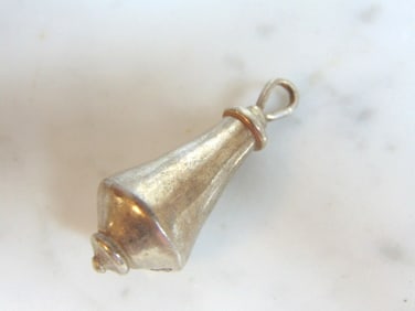 Womens Vintage Estate Sterling Silver Modernist Pendant