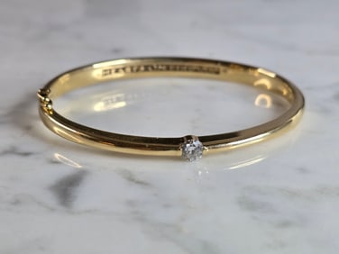 Womens Vintage Retired Hearts on Fire 18k Gold Diamond Bracelet