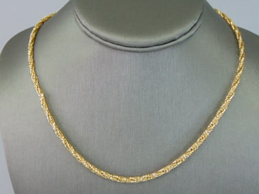 Womens Vintage Estate 14K Yellow Gold Necklace