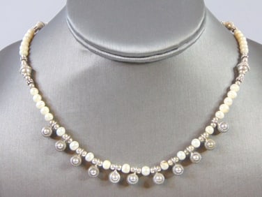 Womens Vintage Estate Sterling Silver Necklace