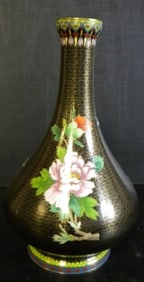 DECORATIVE CHINESE ASIAN CLOISONNE VASE LAMP BASE