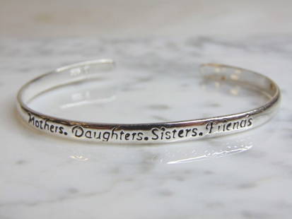 Womens Vintage Sterling Silver "Mothers" Cuff Bracelet: FOR SALE IS A LOVELY VINTAGE ESTATE .925 STERLING SILVER "MOTHERS" CUFF BRACELET. BRACELET MEASURES 6 1/2" LONG BY 1/4" WIDE AND WEIGHS 12.1g. THIS WOULD MAKE A LOVELY GIFT FOR THAT SOMEONE SPECIAL. A