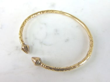 Vintage Estate 14K Yellow Gold Cuff Bracelet