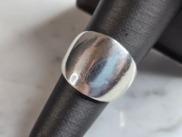 Womens Vintage Estate Sterling Silver Modernist Ring