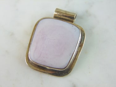 Womens Vintage Estate Sterling Silver Modernist Pendant
