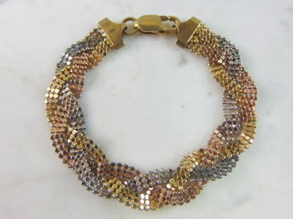 Womens Vintage Sterling Silver Gold Tone Bracelet: FOR SALE IS A LOVELY VINTAGE ESTATE STERLING SILVER GOLD TONE BRACELET, THAT WEIGHS 13g. THE BRACELET MEASURES 7" LONG BY 1/2" WIDE. ANY QUESTIONS PLEASE DO NOT HESITATE TO ASK. BE SURE TO CHECK