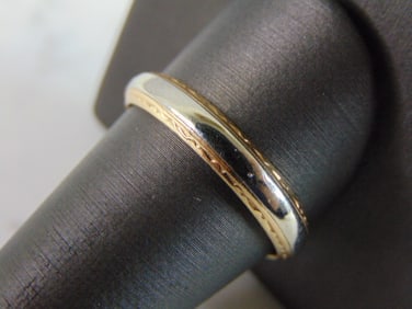 Mens Vintage Estate 14k Gold Wedding Band Ring