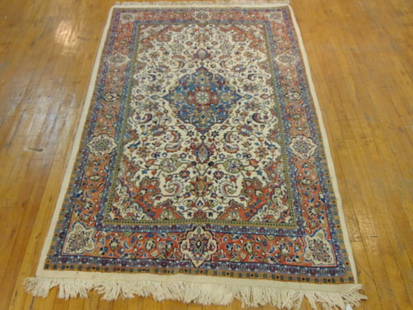 Vintage Estate Semi-Antique Handmade Tabriz Rug: A BEAUTIFUL SEMI ANTIQUE HAND MADE HAND KNOTTED TABRIZ RUG THAT MEASURES 7'3" BY 4'4". RUG IS MADE FROM 100% WOOL. CONDITION IS GOOD. SHIPPING AND HANDLING IS $65 WITHIN THE CONTINENTAL U.S., ALL OUR