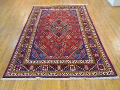 Vintage Estate Semi-Antique Handmade Joseghan Rug: A BEAUTIFUL SEMI ANTIQUE HAND MADE HAND KNOTTED JOSEGHAN RUG THAT MEASURES 10'7"BY 7'5". RUG IS MADE FROM 100% WOOL. CONDITION IS GOOD SHIPPING AND HANDLING IS $125 WITHIN THE CONTINENTAL U.S., ALL