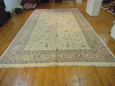 Vintage Estate Semi-Antique Handmade Kerman Rug