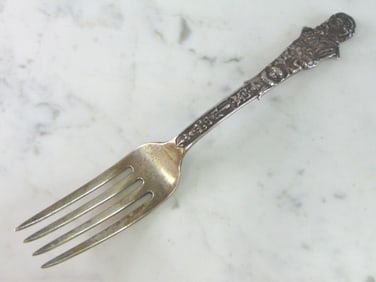 Rare Antique Gorham Sterling Silver Old Masters Correggio Fork