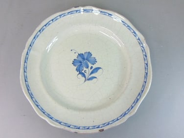 Antique Hand Painted Soft Paste Porcelain French Plate
