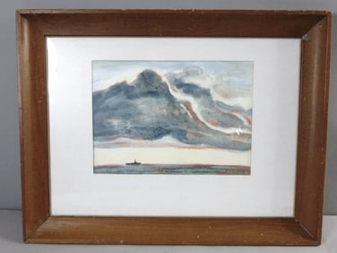 Vintage Artist Signed Gordon B. Grand Bahama Framed Art Print