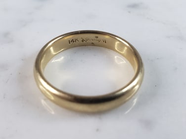 Womens Vintage Estate 14K Yellow Gold Wedding Band Ring