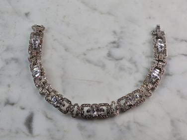 Womens Vintage Estate Sterling Silver Modernist Bracelet