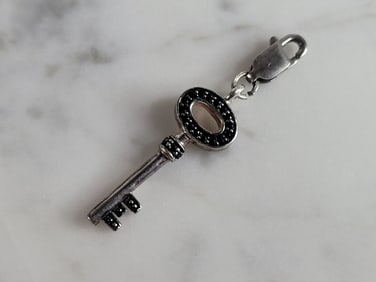 Womens Vintage Estate Sterling Silver Thomas Sabo Key Charm Pendant