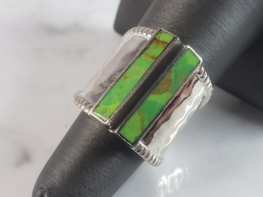 Womens Vintage Estate Sterling Silver Modernist Ring