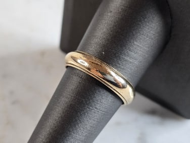 Mens Vintage Estate 14K Gold Frederick Goldman Band Wedding Ring