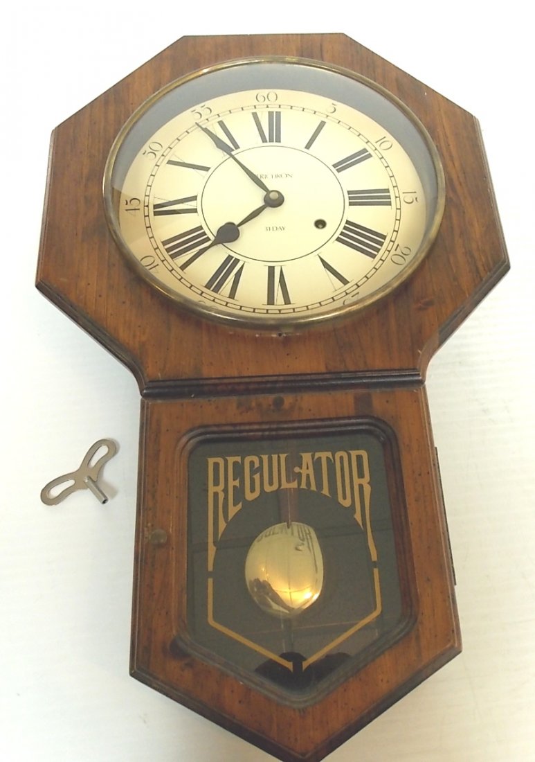 VINTAGE VERICHRON 31 DAY REGULATOR WALL CLOCK