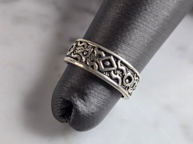 Womens Vintage Estate Sterling Silver Modernist Toe Ring