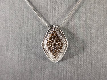 Womens Vintage Estate Sterling Silver Modernist Necklace