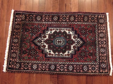 Vintage Estate Semi-Antique Handmade Middle Eastern Prayer Rug