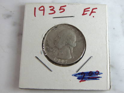1935 Washington Quarter Dollar Coin: FOR SALE IS THIS 1935 WASHINGTON QUARTER DOLLAR COIN. WE ARE NOT COIN EXPERTS WHEN IT COMES TO PROPER GRADING. PICTURES SHOULD BE CLEAR ENOUGH TO SEE ANY KIND OF BLEMISHES. BUYING AS IS. WOULD MAKE A