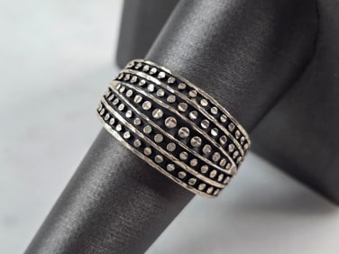 Womens Vintage Estate Sterling Silver Modernist Ring